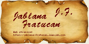 Jablana Fratucan vizit kartica